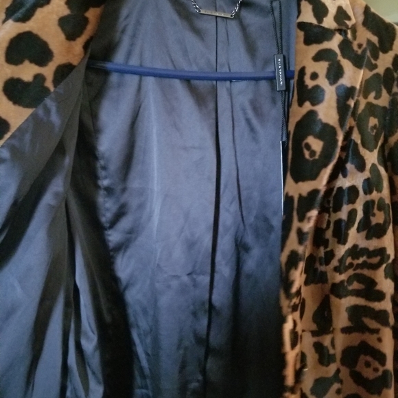 Elie Tahari Exquisite leopard print calf hair coat - Picture 8 of 8